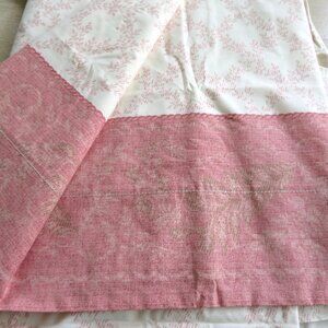 Westpoint Stevens Matrimonial 1 Full Double Flat Sheet Pink Beige Cotton USA New